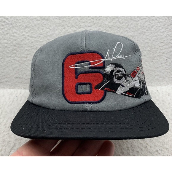 VTG Mario Andretti Snapback Hat Mens OSFM Gray Indy Racing K-Mart Valvoline Dad - Picture 3 of 12